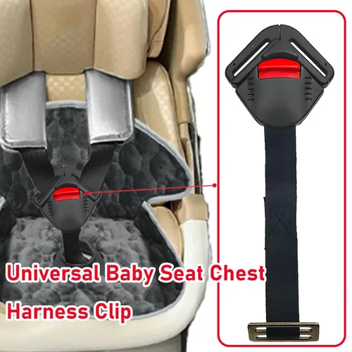 Miniatura 6 de Clip universal para arnés de pecho para asiento de bebé y arnés de pecho para asiento de niño, hebilla de bloqueo universal de repuesto para niños