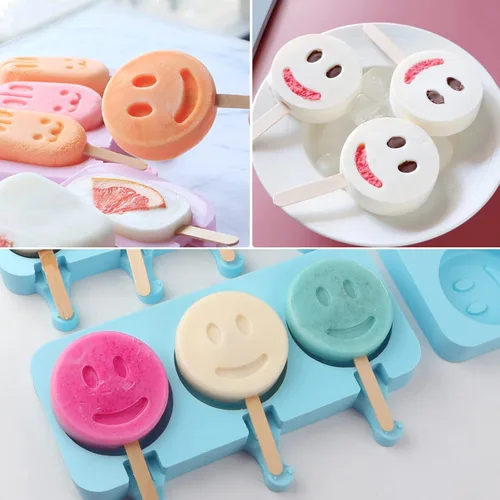 Miniatura 3 de Moldes de silicona para paletas de helado, 7 cavidades de caricatura, conejito de dibujos animados, para decoración de pasteles, 2 unidades, sin BPA