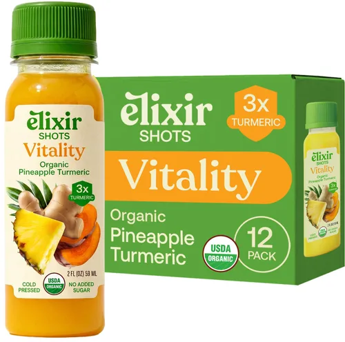 Miniatura 12 de Elixir Shots Energy Wellness Shot con ingredientes 100% orgánicos, matcha, naranja, menta, vinagre de sidra de manzana, prensado en frío, sin