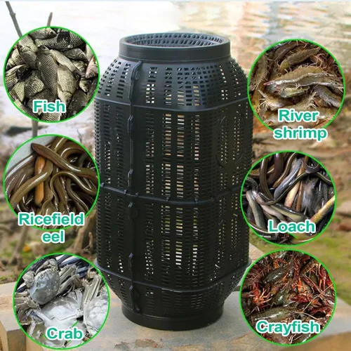Miniatura 3 de Trampa para cangrejos – Trampa portátil para cangrejos de río, jaula duradera para cangrejos, equipo de pesca al aire libre Trampa plegable ligera