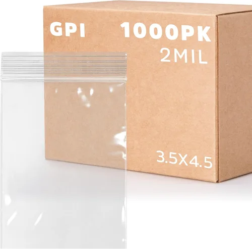 Miniatura 22 de GPI - Bolsas con cremallera de 2 x 6 pulgadas, 1000 unidades, 2 mil, bolsas de plástico transparente con cierre de cremallera, con cierre de cierre