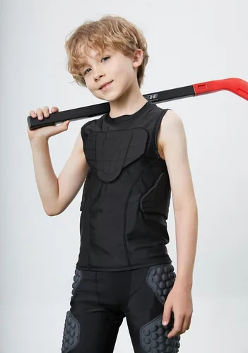 Miniatura 2 de Topeter Camisa de compresión acolchada para jóvenes, protector de pecho, camiseta de protección del esternón con protección del corazón