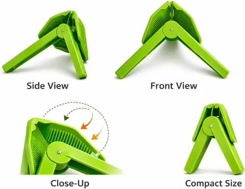 Miniatura 3 de Vidalia Chop Wizard Exprimidor manual de cítricos, prensa de cítricos de mano para limones, limas, naranjas pequeñas, verde