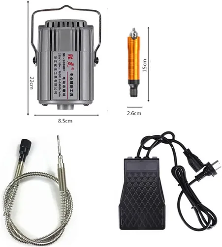 Miniatura 3 de iDili AC 110V Molino colgante eléctrico eje flexible Motor colgante giratorio eje flexible máquina pulidora pulido herramienta de pulido 6MM Chuck