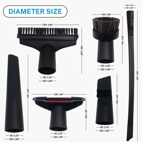 Miniatura 3 de Accesorios y cepillos de aspiradora para aspiradora con adaptador de manguera, accesorios de aspiradora compatibles con manguera Shop-Vac de 2-1/2