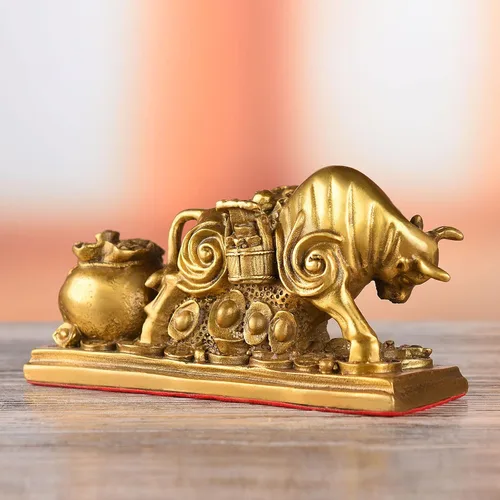 Miniatura 5 de BRASSTAR TQZMPT1 - TQZMPT1 - TQZMPT1 - Estatua de Feng Shui de latón tira de riqueza con monedas, estatua de fortuna y suerte reunir regalos