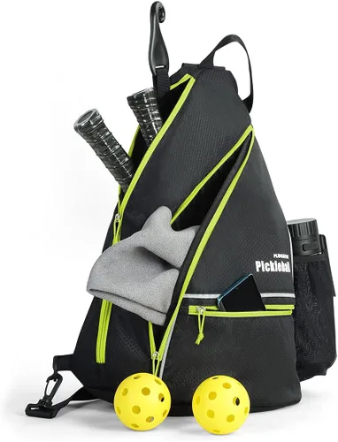 Mangrove Bolsa de pickleball, mochila de pickleball para hombres y mujeres, bolsa ajustable con gancho para cerca, gran capacidad/bolsillo de Verde