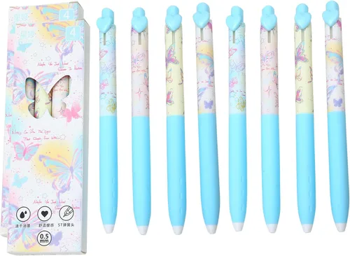 Miniatura 11 de 8 bolígrafos retráctiles estéticos de gel, bolígrafos de escritura de tinta con punta fina suave de 0.020 in, bolígrafos de impresión novedosos