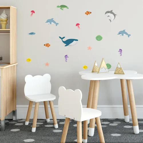 Miniatura 2 de Teddylabels - Las calcomanías del Mar Profundo - Pegatinas de pared fáciles de aplicar y extraíbles: Transforma el dormitorio de tu niño pequeño