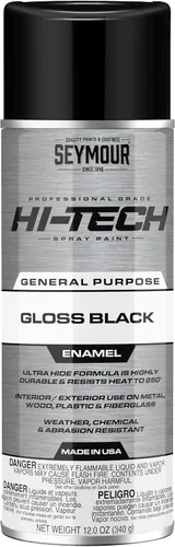 Seymour 16-115 Hi-Tech Esmalte Pintura en Aerosol, Negro Brillante Brillo negro