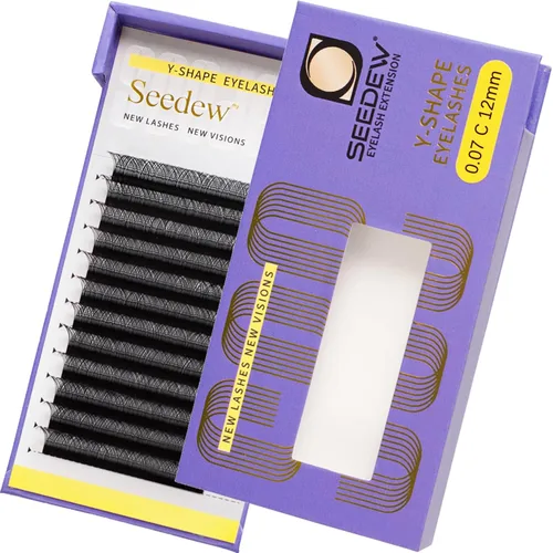 Miniatura 29 de YY - Extensiones de pestañas, racimos de pestañas de aspecto natural, bandeja de pestañas en forma de Y, tiras de pestañas de práctica, suministros