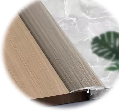 Miniatura 12 de HCZION Tira de umbral de aluminio, tira de transición de umbral de suelo laminado, cubierta de piso, borde de metal, rellena el hueco/placa se une