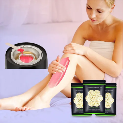 Miniatura 5 de Cuentas de cera para depilación de 10.5 oz (300 g), granos de cera dura para piel sensible brasileña, cara, bikini, cejas, piernas, sin dolor para 3
