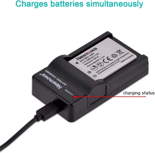 Miniatura 4 de Newmowa Batería de repuesto NB-5L (paquete de 2) y cargador USB portátil para Canon NB-5L y Canon PowerShot S100, S110, SD790IS, SD850IS, SD870IS