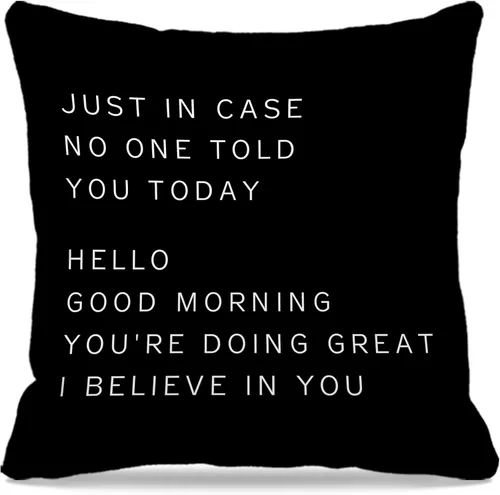 Nogrit Fundas de almohada inspiradoras de 18 x 18 pulgadas, regalos para mujeres y hombres, regalos de aliento y motivacionales, por si acaso nadie