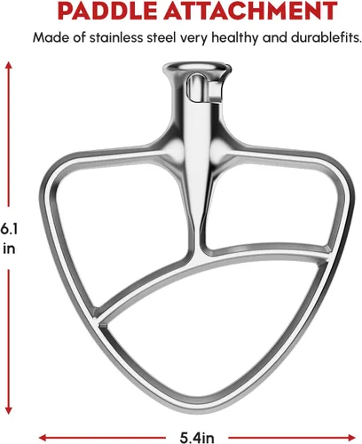 Miniatura 2 de Accesorio de Paleta de Acero Inoxidable para Batidora de Pie KitchenAid, Compatible con Tazones de Batidora de Pie Inclinable de 4.5-5 Cuartos