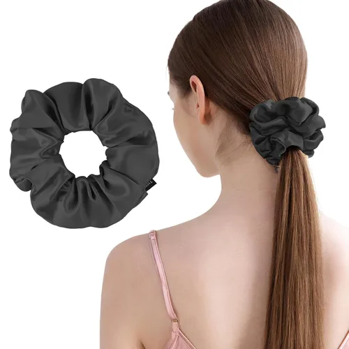 THXSILK 1 paquete de 1 banda elástica de seda de morera 100% pura, talla única, bandas suaves sin arrugas para mujeres y niñas, soportes suaves para
