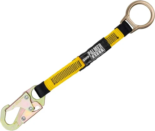 Miniatura 3 de Palmer Safety Extensor de anillo en D de 18 pulgadas, protección contra caídas con gancho a presión de 3/4 pulgadas y anillo en D, extensión