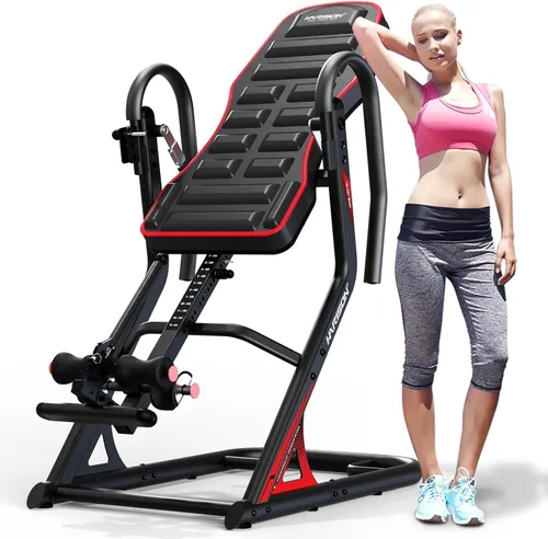 HARISON Inversion Table for Back Pain Relief - Decompression Back Stretcher, 350LBS Capacity Strength Training Inversion Equipment, Decompression