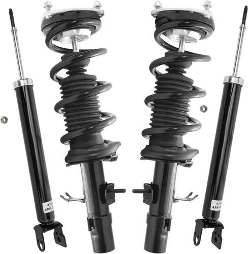 Miniatura 154 de Detroit Axle - Puntales y Amortiguadores para Chevy Traverse Buick Enclave GMC Acadia Saturn Outlook 2007-2012, 2 puntales delanteros con resorte