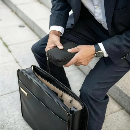 Miniatura 8 de Bolsa de almacenamiento portátil impermeable de doble capa todo en uno, organizador de cables de viaje, bolsa organizadora de accesorios