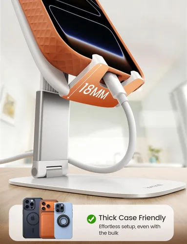 Miniatura 3 de Lamicall Soporte ultrafino para teléfono celular, regalos para el día del padre, hombres, papá, esposo de hija, hijo, esposa, soporte blanco