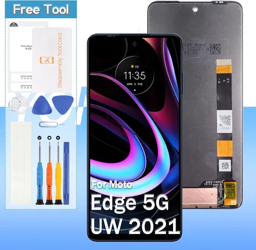 Reemplazo de pantalla para Motorola Moto Edge 5G UW 2021 XT-2141 | Pantalla LCD de 6.8 pulgadas | Negro | Herramientas incluidas