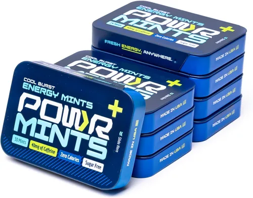 Miniatura 3 de POWR Mentas energéticas – 24 mentas, 40 mg de cafeína por menta, sin azúcar, cero calorías, sin aspartamo – Pre-entrenamiento, ciclismo, correr