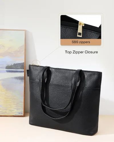 Miniatura 4 de Marvolia Bolso grande Bolsos de mano para mujer, de piel sintética, bolso de mano de trabajo con cremallera