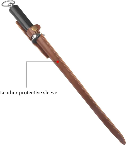 Miniatura 4 de afilador de acero para cuchillos, barra de afilado de cuchillos de acero al carbono alto, afilador de cuchillos de acero para afilar de 30,5 cm