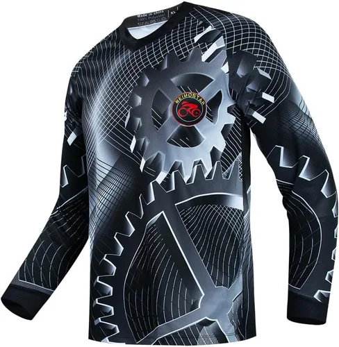 Miniatura 140 de Hotlion Camiseta de ciclismo para hombre, manga larga, MTB Motocross, ropa de carreras todoterreno
