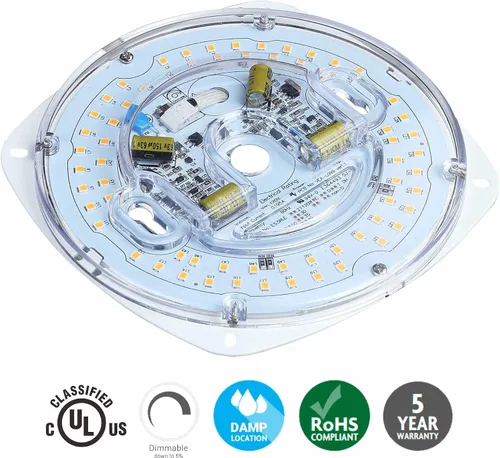 Miniatura 3 de Legental - Motor de luz LED regulable de 4 pulgadas, tamaño PCB, 5000 K, tamaño total, 17 W, 1200 lúmenes, 120 V, CRI80, kit de luz de actualización