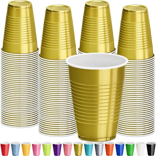 Miniatura 35 de DecorRack - Vasos desechables y reutilizables de 12 onzas para fiestas de cumpleaños, despedidas de soltera, campamentos, eventos en interiores y al