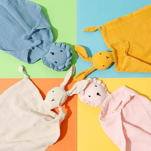 Miniatura 7 de Manta Lovey Insular para Niños y Niñas, Manta de Seguridad de Muselina de Algodón Orgánico para Bebés, Toalla Suavizante y Transpirable Lovie