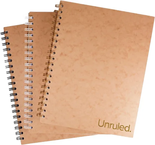 Miniatura 8 de Cuaderno de espiral en blanco opaco, 55 hojas de papel negro de alta calidad de 70 libras, 10.5 x 8 pulgadas, reciclado y sostenible, cuaderno