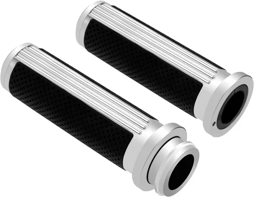 Miniatura 15 de 1" Electronic Throttle Defiance Handlebar Grips 25mm Hand Grips Fit for Harley Touring Street Glide Road King Road Glide Electra Glide #2 Negro
