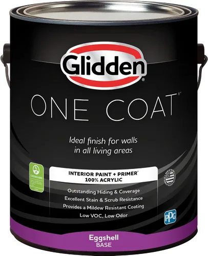 Miniatura 8 de Glidden Pintura Interior + Imprimación: Gris/Plata Antigua, Una Capa, Satinado, 1 Galón