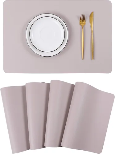 Miniatura 22 de Manteles individuales lavables de cuero para mesa, impermeables, resistentes al calor, fáciles de limpiar para mesa de comedor, cocina