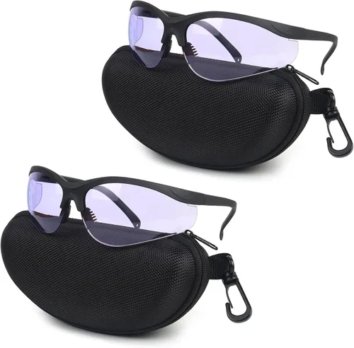 Miniatura 14 de Anteojos de disparo para hombres y mujeres, antivaho ANSI Z87.1, protección ocular Lentes amarillas-2 pares