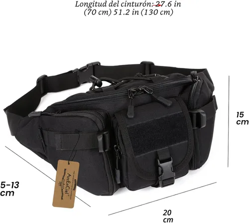 Miniatura 3 de ArcEnCiel resistente al agua Táctico Cinturón de cadera Cintura Pack Bolsa Fanny Militar Packs Bolsa para senderismo escalada al aire libre Bumbag
