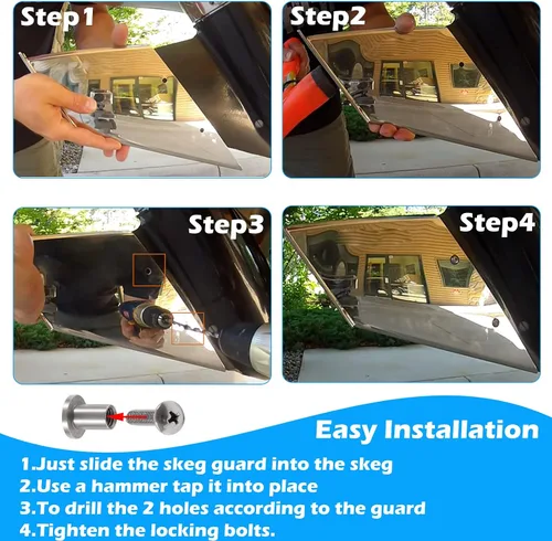 Miniatura 4 de 99022 Skeg Guard para Volvo Penta SX Drive Single Prop 1995-2006 Inboard Skeg Protector Shield Instalación DIY