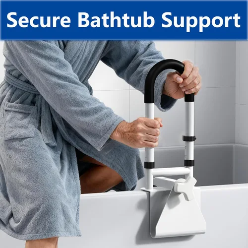 Miniatura 6 de Songsoso Barandilla de seguridad ajustable para bañera: mango de barra de ducha para personas mayores, ancianos, discapacitados, se adapta a paredes