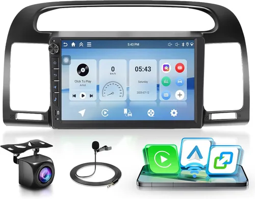 Miniatura 10 de 4G+64G Android Car Stereo Carplay para Toyota Camry 2000 2001 2002 2003 2004 2005 2006, Rimoody 9 pulgadas pantalla táctil radio de coche