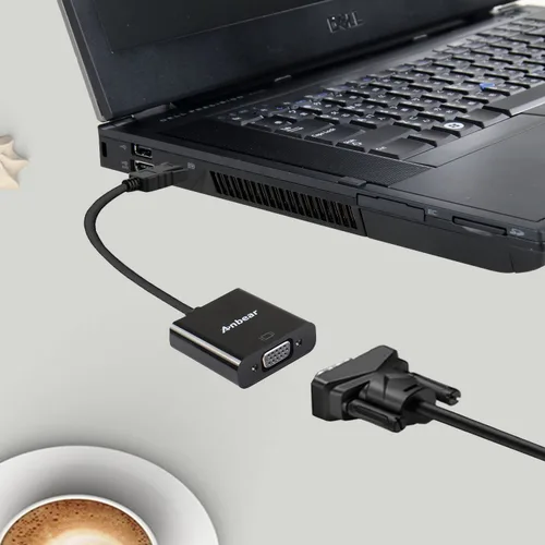 Miniatura 4 de Adaptador DisplayPort a VGA, DisplayPort chapado en oro para computadoras de escritorio y portátiles habilitados a convertidor VGA 1080P a 60Hz