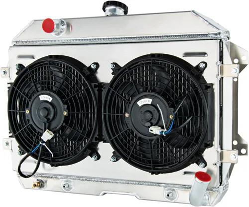 Ventilador de aluminio de la cubierta del radiador de la raza de 4 filas para 1970-1975 Nissan Datsun 240Z 260Z L6