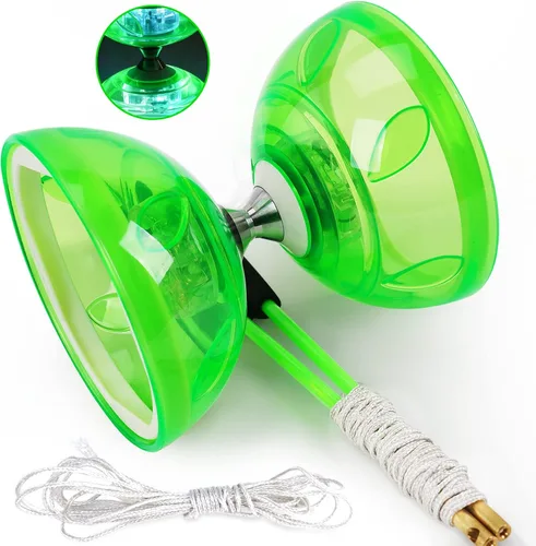 Miniatura 11 de BodyRhythm - Juego de cinco rodamientos de yoyo chino con varillas de fibra de vidrio, cuerdas ajustables para todas las edades, lo mejor para Azul