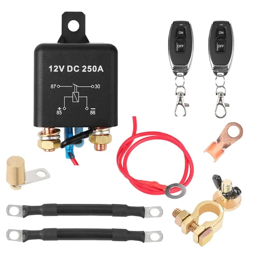Miniatura 8 de Interruptor de Desconexión Remota de Batería de 12V, Interruptor de Corte de Batería para Automóvil, Control Remoto Mejorado de 200A, Interruptor