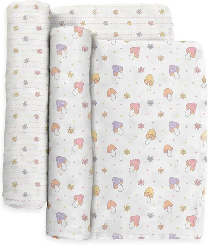 Miniatura 8 de JuJuBe x Studio Oh! - Juego de manta para envolver al bebé recién nacido, suave, cómoda, neutra para baby shower y registro de bebé, esenciales