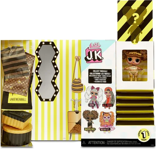 Miniatura 5 de L.O.L. Surprise! JK Mini Fashion Doll Queen Bee con 15 sorpresas, incluyendo trajes de muñeca de vestir, accesorios exclusivos para muñecas, regalos