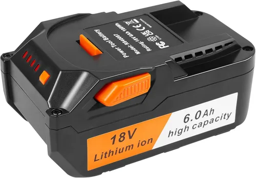 ARyee Batería de repuesto de 18V 6000mAh compatible con taladro RIDGID 18V R840087 R840083 R840086 R840085 R840084 AC840085 AC840086 AC840087P